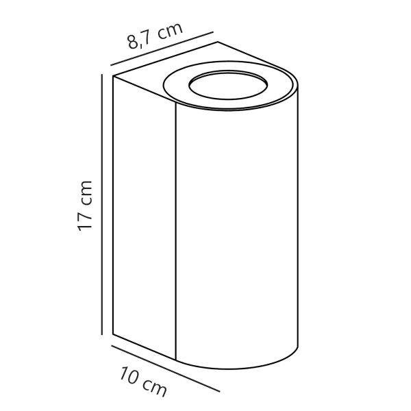 Elewacyjna lampa ścienna tuba CANTO 49721035 IP44 mosiądz