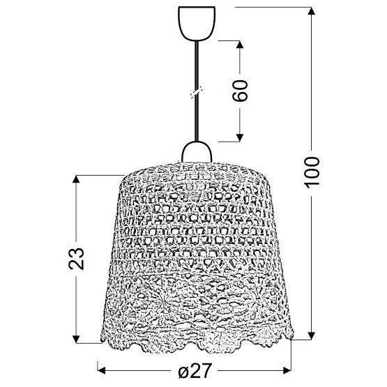 LAMPA wisząca NONNA 31-38494 Candellux abażurowa OPRAWA zwis żółta