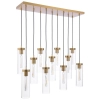 Wisząca lampa nad wyspę Jodelle JOD4863 szklana do kuchni polerowany brąz