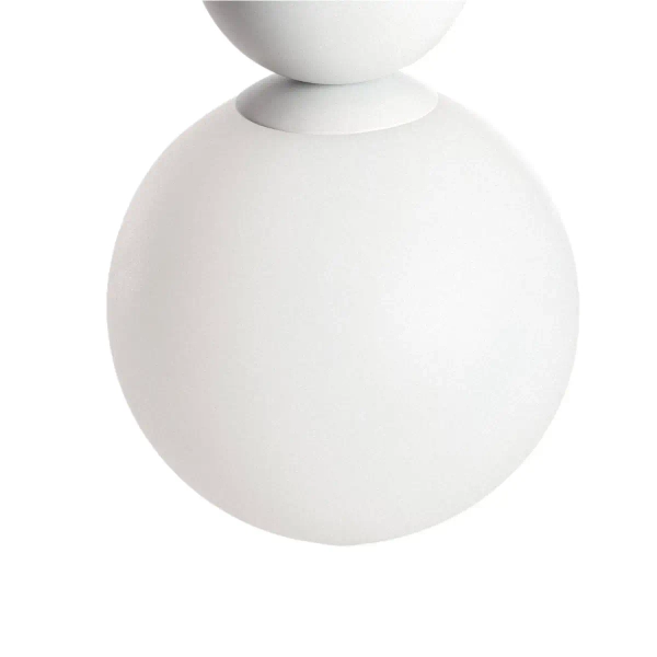 Kulista lampa wisząca Dizzaro ABR-LWSM-DIZZ2 szklana do salonu biała