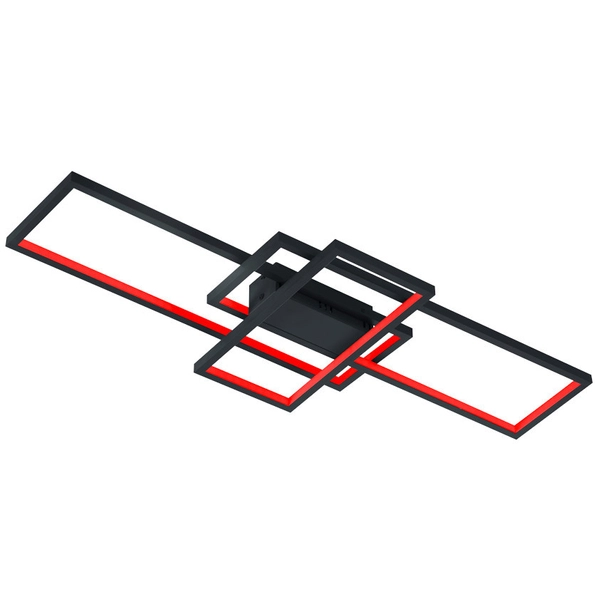 LAMPA sufitowa THIAGO 652610342 Trio geometryczna OPRAWA ramki LED RGB 36W 3000K - 6000K metalowe grafitowe