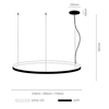 Wisząca lampa gabinetowa Agari LED 51W 4000K ring biały