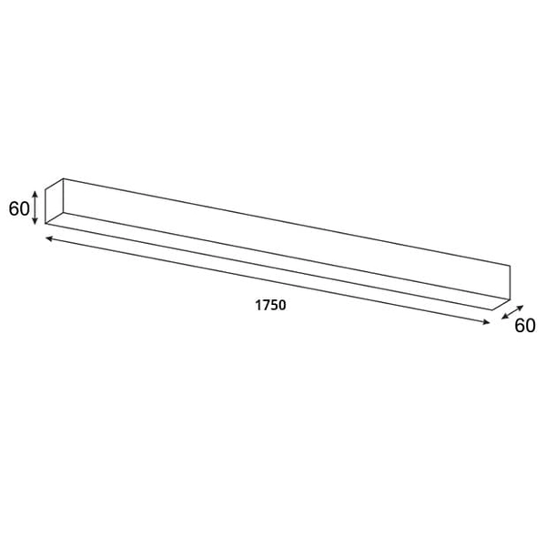 Lampa przysufitowa liniowa Lupinus 3115005203-1 Elkim LED 24W 4000K do salonu
