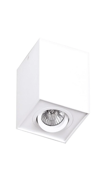 Spot LAMPA sufitowa BASIC SQUARE C0070 Maxlight natynkowa OPRAWA metalowa kostka cube biała