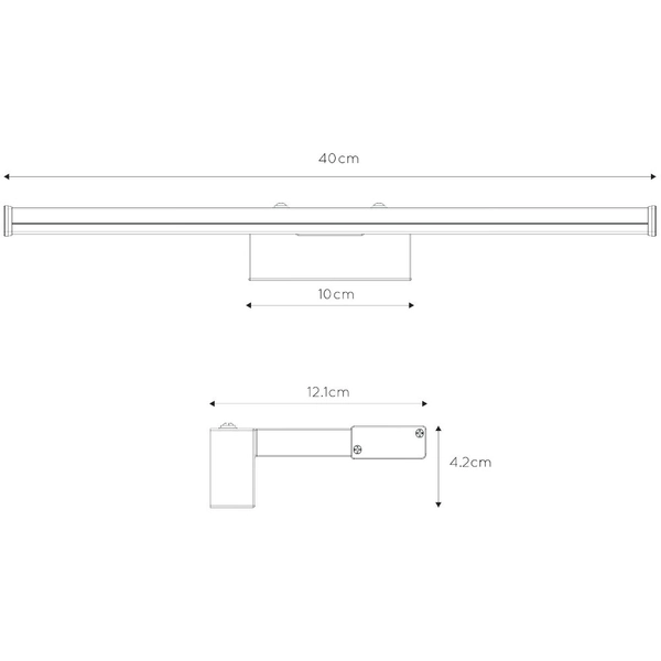 Kinkiet LAMPA ścienna ONNO 79297/08/12 Lucide łazienkowa OPRAWA prostokątna LED 8W 3000K metalowa IP44 satyna chrom biała