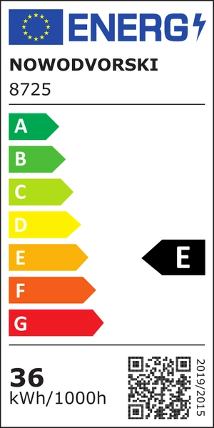 Okrągła LAMPA sufitowa IOS 8725 Nowodvorski metalowy spot LED 40W 4000K tuba do kuchni biała