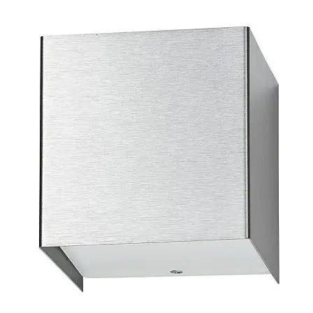 Kwadratowa lampa ścienna CUBE 5267 metalowa do salonu srebrna