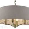 Regulowana lampa wisząca Birch BIR0429-EH Dar Lighting owalna motyw roślinny mosiężny