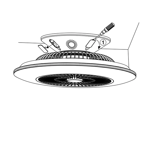 Lampowentylator sufitowy KELLO 03623 LED 40W 3000-6000K z pilotem biała