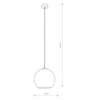 Nowoczesna lampa wisząca Polaris 9060 szklana kula przydymiona