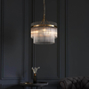 Łańcuchowa lampa wisząca Marietta 99167 szklana nad wyspę mosiądz