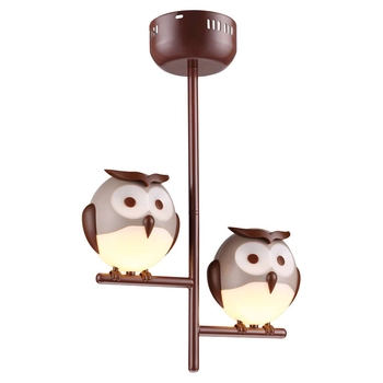 Dziecięca lampa sufitowa OWL ML244 Milagro do pokoju dziecka sowy brązowe