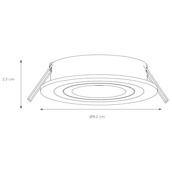 Punktowe oczko sufitowe TUBE 22954/01/30 Lucide okrągłe czarna