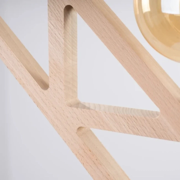 Lampa wisząca CARO SL.1757 drewniana czarna 1xE27 do kuchni