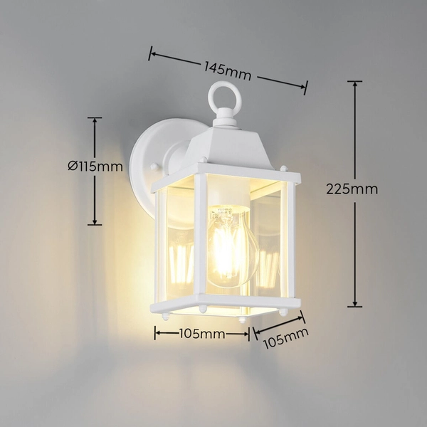 Metalowa lampa ścienna na taras MIRANDE 262260131 IP23 biała