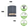 Zewnętrzna LAMPA ścienna FOCUS 5604101118 Lutec metalowa OPRAWA elewacyjny kinkiet tuba IP44 szara