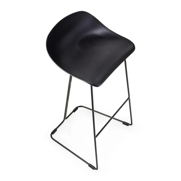 Kuchenny barowy hoker CARO BAR czarny MH-007H-BB metalowy
