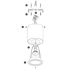 Spot LAMPA sufitowa TUBE 22952/11/30 Lucide regulowana OPRAWA metalowa tuba czarna