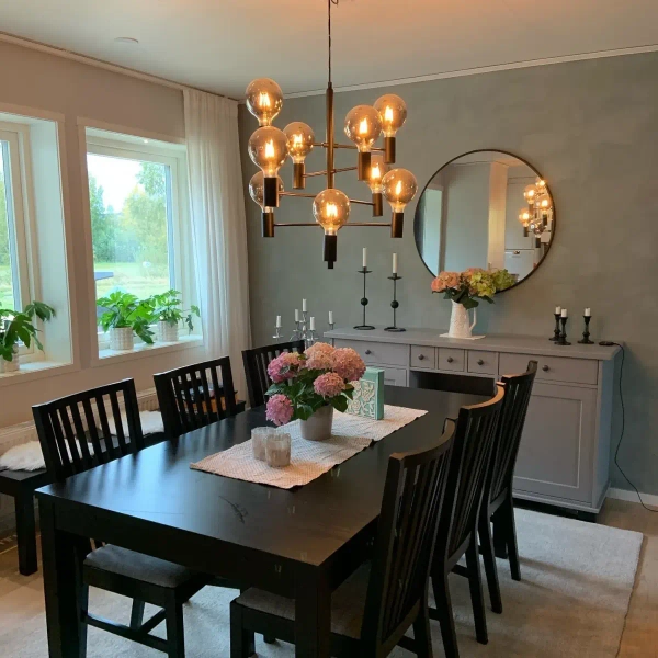 Industrialna lampa wisząca Leanne 21421/10/30 Lucide do salonu czarna