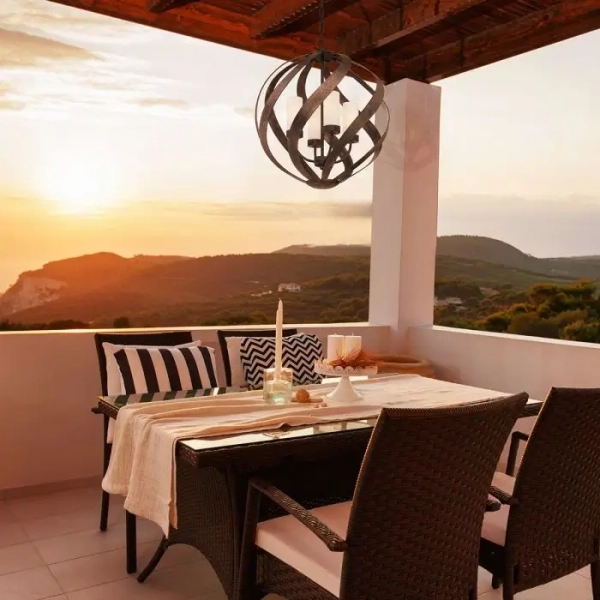 Ogrodowa lampa wisząca Blacksmith QN-BLACKSMITH-4P-OBK IP44 czarny