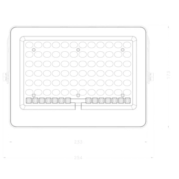 Elewacyjna lampa do ogrodu Tiara SLR-21387-200W Italux LED 200W 4000K IP65 szara
