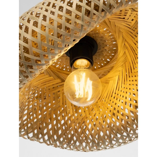 Bambusowa wisząca lampa NULVERO LE45364 boho naturalna