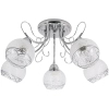 Zdobiona lampa sufitowa 8957/5 8C szklana do salonu chrom