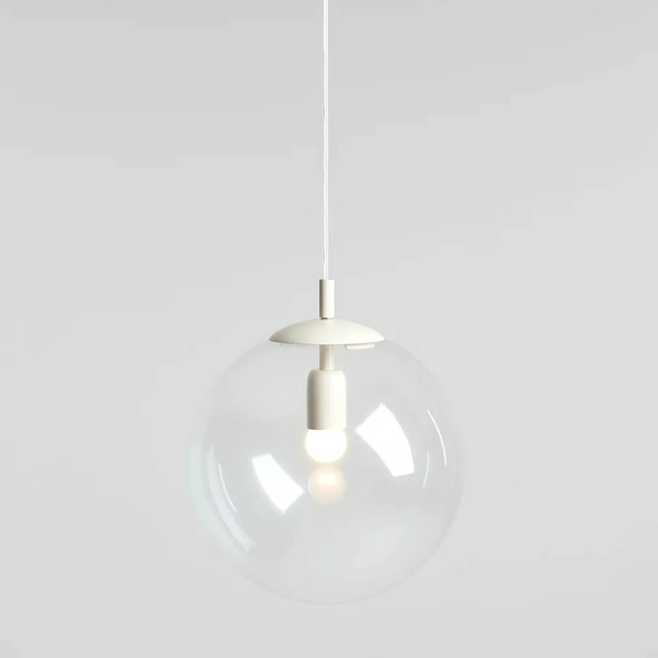 Kulista lampa wisząca Globe 562G9 Aldex ball kula szklana biała