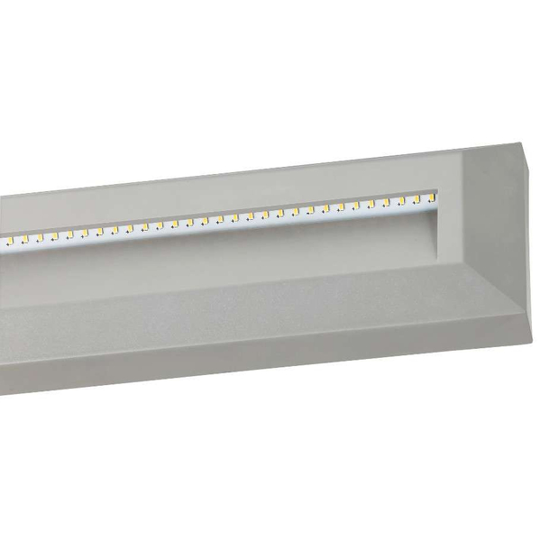 Zewnętrzna LAMPA ścienna PUEBLO 8011 Rabalux elewacyjna OPRAWA prostokątna LED 1,6W 4000K listwa outdoor IP65 szara