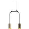 Zwisowa lampa VAI 0289 loftowa tuby na listwie hygge czarne złote