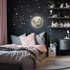 Plafon Luna LP-1106/1C Luna LED 24W 4000K księżyc metalowa szara