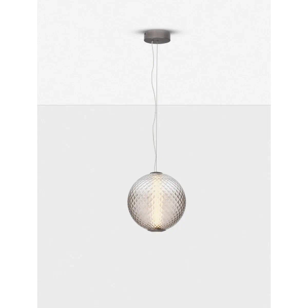 Wisząca lampa do sypialni CORVELA LE45174 LED 20W 3000K kula brązowa szara