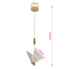 Glamour lampa zwisowa Mariposa LP-1715/1P LED 8W 3000-6000K motyl złota OUTLET