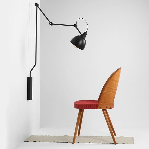 Loftowa lampa ścienna Aida 842C1 Aldex regulowana do przedpokoju czarna