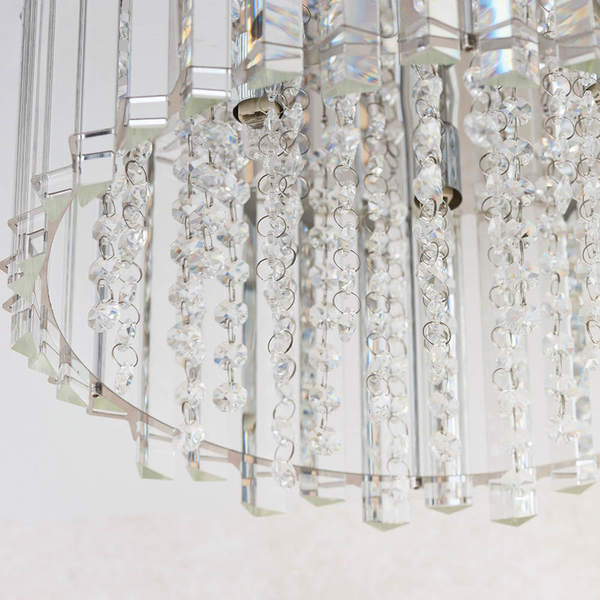 Okrągła lampa sufitowa crystals Hanna 78698 glamour chrom przezroczysty
