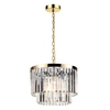 Lampa wisząca VETRO LP-2910/5P AGD Light prestige kryształowa zwis na łańcuchu crystal glamour złoty przezroczysty