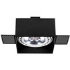 Wpust LAMPA sufitowa MOD PLUS 9404 Nowodvorski metalowa OPRAWA kwadratowa podtynkowa czarna