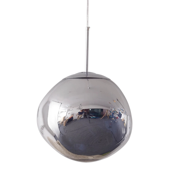 Lampa wisząca bańka GLAM MP-1239-280 chrome połyskująca miedziana