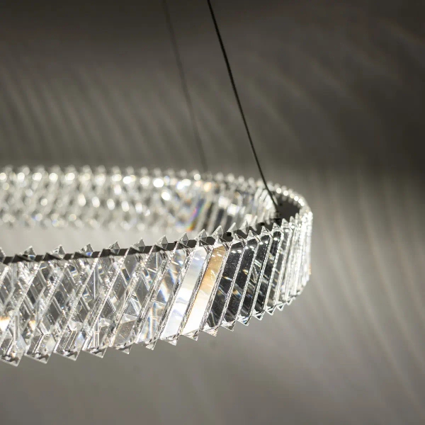 Lampa wisząca glamour LUXORA 11706 LED 38W 3000K nikiel
