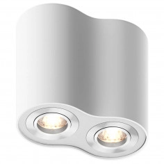 Downlight LAMPA sufitowa RONDOO SL 2 50407 WH Zumaline metalowa OPRAWA tuby nastropowe białe