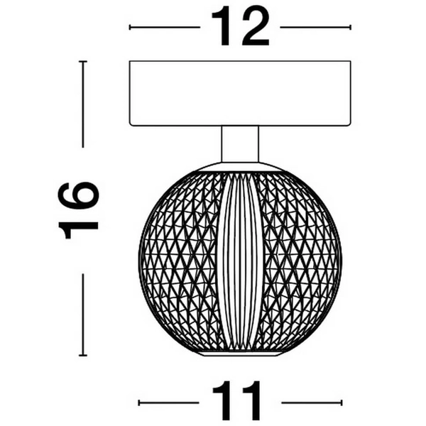 Przysufitowa lampa CANA LE42691 LED 6W 3200K kula złoty przezroczysty