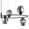 Industrialna LAMPA wisząca ROXANE MDM-4046-4 BK+SG Italux OPRAWA okrągła ring grafitowa