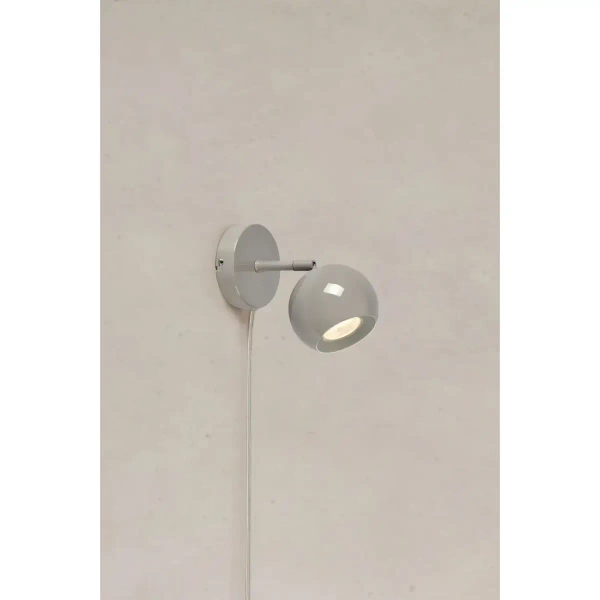 Ścienna lampka nocna Pop 108983 kula regulowany szary