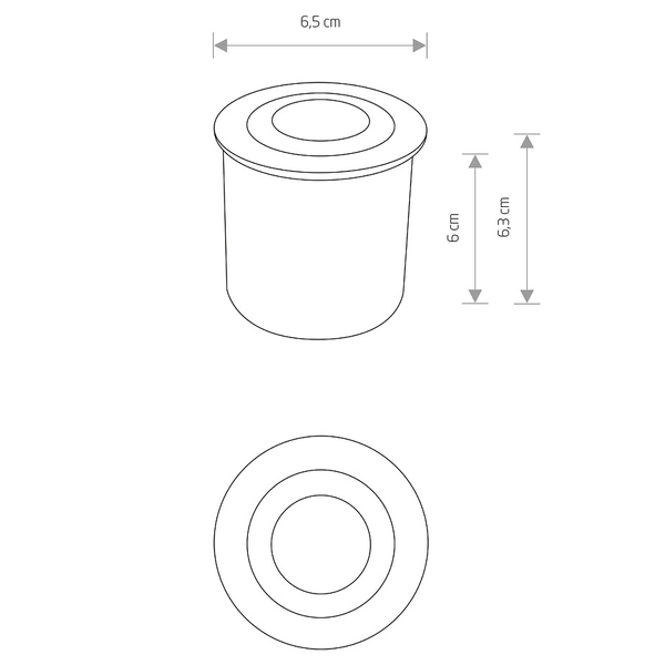 Wpust LAMPA zewnętrzna CIRCLET LED 8163 Nowodvorski ścienna OPRAWA stropowa outdoor LED 3W 3000K metalowa IP54 czarna