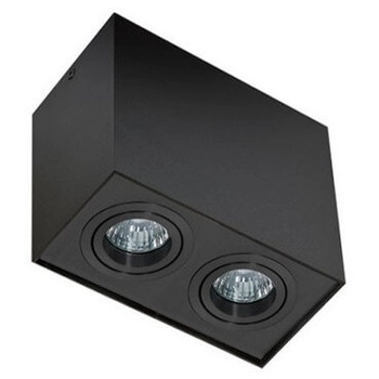 Czarna lampa natynkowa Eloy AZ2138 Azzardo do przedpokoju prostokątna