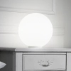 Lampka stolikowa szklana Mapa biała kulista 1xE27 42W nocna sypialniana 9155