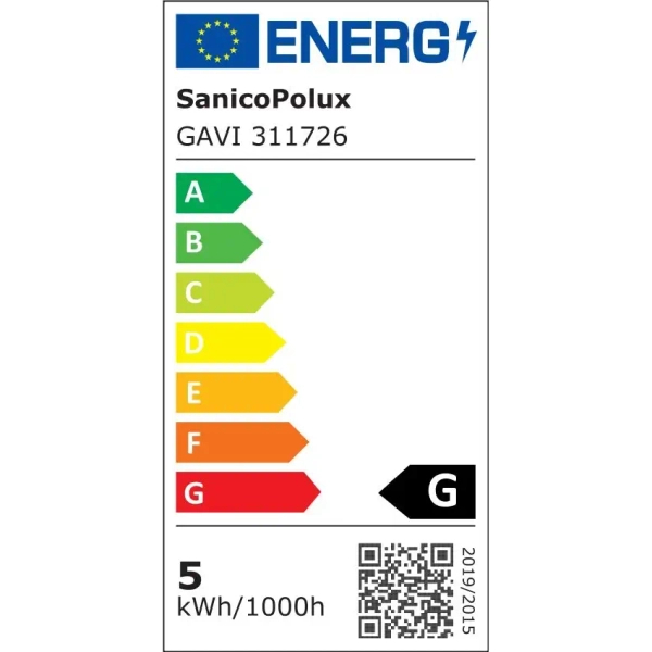 Kinkiet LAMPA ścienna GAVI 311726 Polux regulowana OPRAWA metalowy reflektorek LED 4,5W 3000K tuba żółta