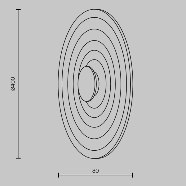 Okrągły kinkiet ścienny Nami MOD400WL-L5KH2.7K LED 6W 2700K czarny