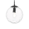 Kulista lampa wisząca Ripple SP72-RIP8808 szklana kula czarny przezroczysty