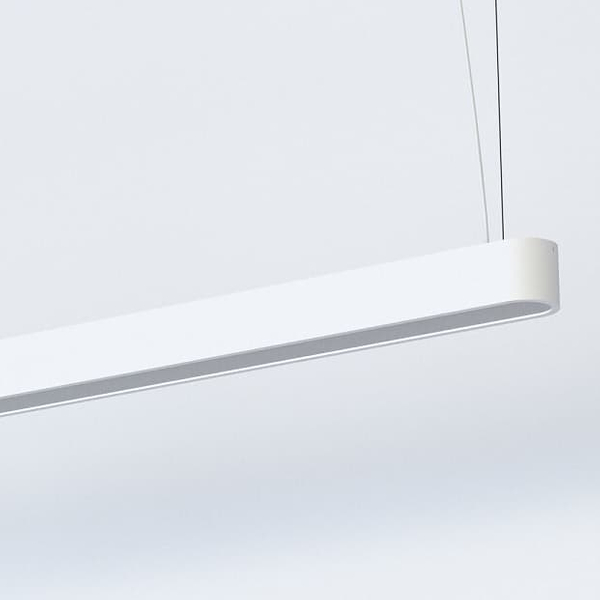 Lampa wisząca podłużna Soft 7537 Nowodvorski do jadalni metalowa biała